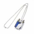 YOCKY Personality Men School Bag Scout Regiment Giant Legion Flag Alloy Anime Rings Attack On Titan Necklace Car Chain Key Chains Pendant. 