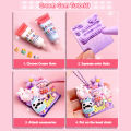 YR 1008PCS Full CUCKOO Material Package Kids Keychain DIY Hand Tools Goo Card Gift Hadiah Tahun Baru Gupan Sticker Guka Set. 