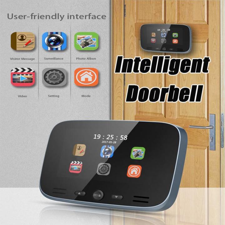 4.3'' LCD New Digital Door Viewer Peephole Eye Doorbell Video IR Camera Security UK - Blue