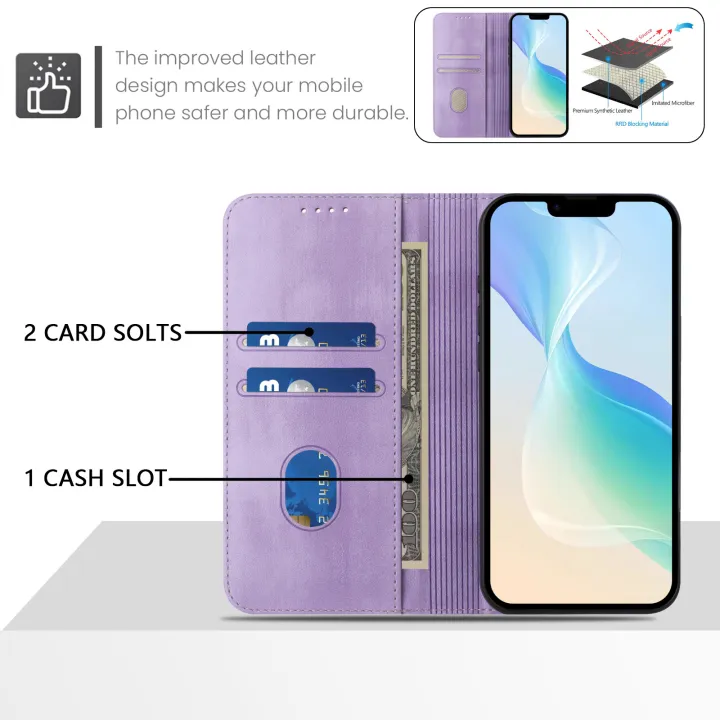 lthmy%20for%20Samsung%20Galaxy%20S8%20Plus%20Wallet%20Case%20Vintage%20Leather%20Cover%20with%20Card%20Holder%20Kickstand%20Magnetic%20Closure%20Flip%20Case%20-%20Image%203