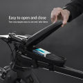 ROCKBROS Hard Shell Front Frame Tube Bike Bag Rainproof MTB Road Folding Saddle Bag Multifunctional Large Capacity Bicycle Bag. 