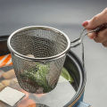 Stainless Steel Food Colander Filter Basket Hot Pot Noodle Vegetable Dumplings Separator Frying Pan Strainer.