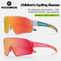 ROCKBROS Children Cycling Sunglasses Lightweight UV Protection Photochromic Polarized Lens Outdoor Sports Goggles. 