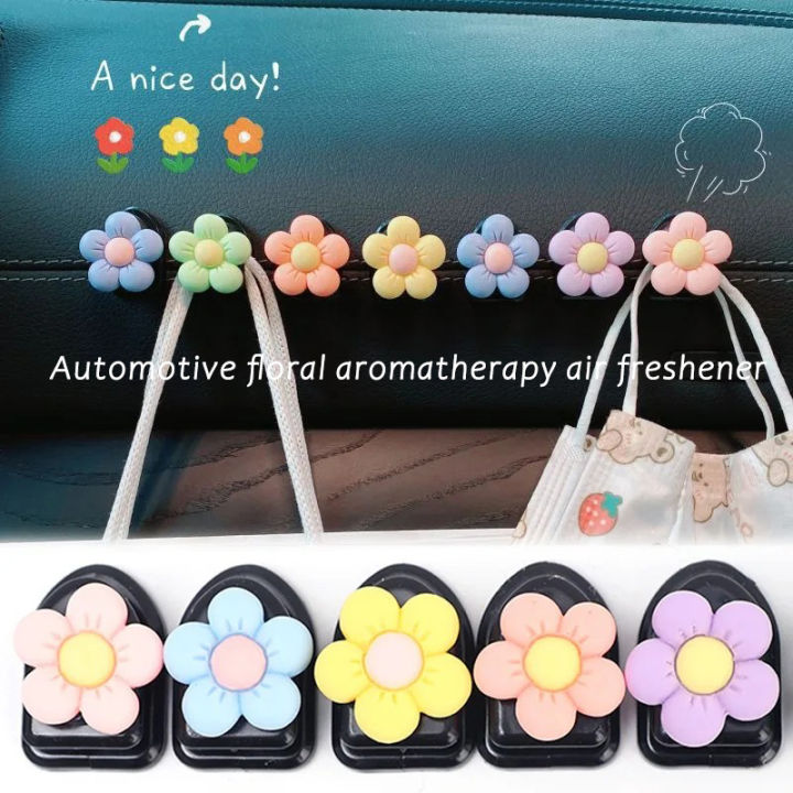 Colorful ra Car Outlet Decoration Aromatherapy Perfume Clip Air Freshener Cute wer Decor Auto Interior Accessories