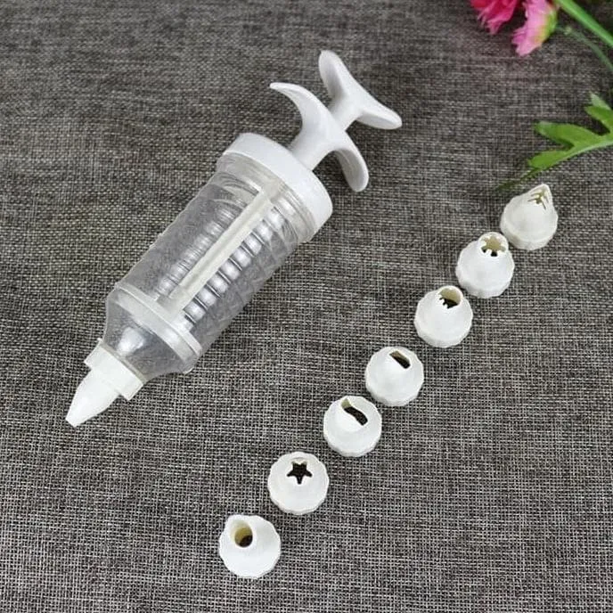 Cake Decorating Icing Piping Cream Syringe Set Includes
