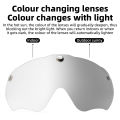 ROCKBROS Bike Helmets Adjustable Head Circumference Helmets With Detachable Goggles Colour Changing Lenses Mens MTB Road Trial Cycling Helmet 57-62 CM. 