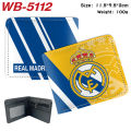 Real Madrid CF United FC Cute Cartoon Pu Leather Student Short Wallet Kids Coin Purse Gifts. 