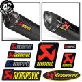 Musion Akrapovic Sticker Decals Exhaust Pipe Sticker Heat Resistant 3D Aluminium Material Decal Waterproof Motorcycle Muffler Sticker. 