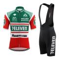Factory Stock Factory Direct Men Cycling jersey Set 7-11 retro men 7/11 seven eleven bike clothing wear road mtb Mountain team racing red green mountain bicycle shirt. 