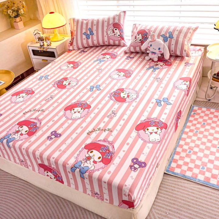 Dansunreve%20Sanrio%20Fittedsheet%20Single%20Quuen%20King%20Bed%20Sheet%20Cartoon%20Cinnamon%20Gog%20Pikachu%20Elsa%20Princess%20Bedsheet%20-%20Image%204