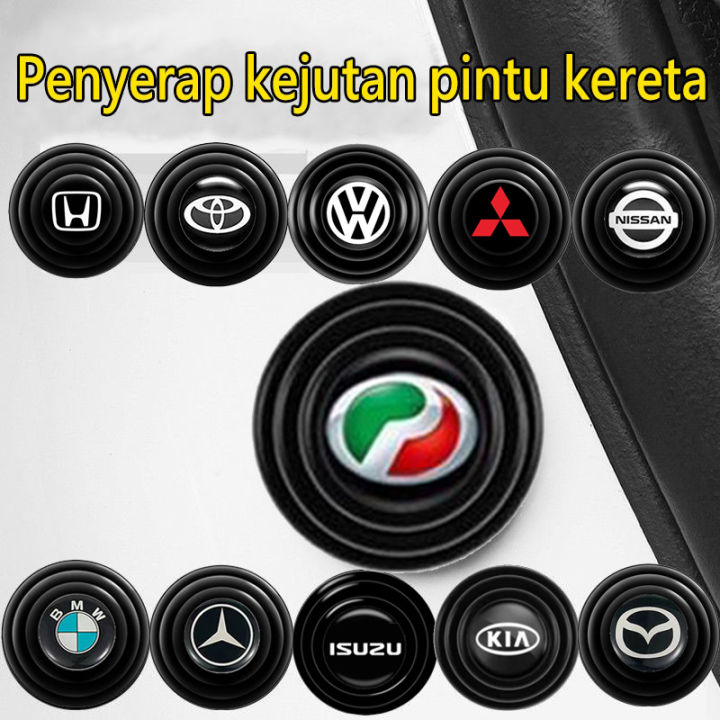 Car Shock Absorber Buffer Getah Pintu Hilang Bunyi Getaran Cushion Stickers Bonnet Trunk Soundproof Silicone Pad Adhesive Tape Door Protection Shocking Myvi Viva Axia Honda Toyota