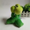 15cm Plants Vs Zombies Figures Doll Three head PeaShooter Plush Peashooter Stuffed Toys. 