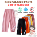 kids long palazzo girls wide leg pants palazo budak perempuan seluar panjang 2 11 years. 