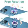 Diamond Cell Phone Ring Holder Stand Transparent Finger Grip Clear 360° Degree Rotation Kickstand Compatible iPhones. 