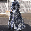 ZANZEA Women Long Sleeve Retro Floral Printed Kaftan Baggy Gown Abaya Maxi Dress. 