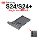 1Pcs For Samsung Galaxy S24 Ultra Plus S24+ Single Sim Tray / Dual SIM Card Slot Holder Replacement Parts. 