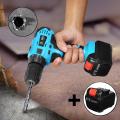 21V Cordless New Hammer Combi Drill 2 Speed Li-ion Brushless Hammerdrill + 2 Battery -. 