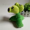15cm Plants Vs Zombies Figures Doll Three head PeaShooter Plush Peashooter Stuffed Toys. 
