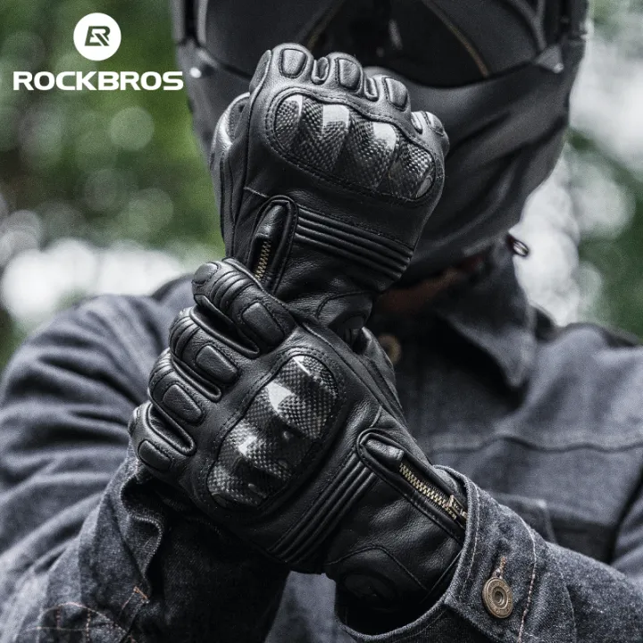 ROCKBROS%20Motorcycle%20Gloves%20Goat%20Leather%20Thick%20Padding%20Soft%20Sensitive%20Touchscreen%20Cycling%20Gloves%20-%20Image%206
