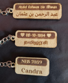 Acrylic Name Custom Keychain Engrave (Jawi,Tamil,China,Melayu,English) NO MIN QTY (1). 