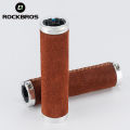 ROCKBROS Bicycle Grips MTB Handlebar Grips Non-Slip Mountain Bike Handle Leather Comfortable Soft Double. 