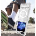 For Samsung Galaxy Z Flip 6 5 Case Magsafe Wireless Charging Adsorb Cover Transparent Clear TPU+PC Shockproof for Samsung Galaxy Z Flip6 Flip5 Back Cover Phone cases. 