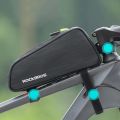 ROCKBROS Bicycle Triangle Front Tube Bag 1.1L Reflective Frame Front Top Tube Cycling Bag. 
