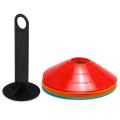 15Pcs Agility Disc Cone Set Multi Sport Training Space Cones With Plastic Stand Holder For Soccer Football Ball Game Disc Mini Training Cones Field Markers. 