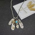 Dong Chen necklace couple feather Japanese Korean new pendant leaf brand Takahashi style eagle claw hip hop men and women. 