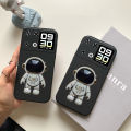 Phone Case Cubot P90 P80 A30 Back Cover Soft Rubber Cases + Astronaut Stereo Stand Spaceman Slot Holder Casing for Cubot P90 Cover Cases. 