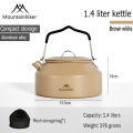 Mountainhiker 1.4L Camping Te-apot Outdoor Water Kettle Picnic Hiking Cookware Soup Boiling Te-a Pot Cof-fee Cup. 