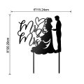 Wedding Cake Topper Cake Decoration in Acrylic. 