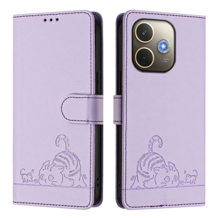 xprmy%20for%20OPPO%20A5%20Pro%204G%20Cartoon%20Cat%20Phone%20Case%20Leather%20Wallet%20Flip%20Cover%20Strap%20-%20Image%203