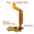 For Vivo Y51 Y51A 2021 / Y51 2020 Dec Original Charging Port Flex Cable Replacement Parts USB Dock Charger Flex Cable with IC Vibrator. 
