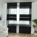 270x100cm Luxurious New Tulle Curtains Floral Living Room Bedroom Cloth Home Decor - Black wide warp. 