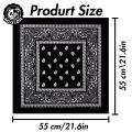 Musion 100% Cotton Bandana Scarf Paisley Print Kain Kepala Fashion Turban Headband Classic Square Hip Hop Handkerchief Men Original Head Wrap Tuala Key 55 cm Sapu Tangan Lelaki. 