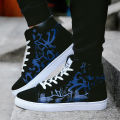 2023 cash on delivery in stock four seasons casual high top sneakers fashion comfortable men's shoes 39 44 black and white black blue black red. 