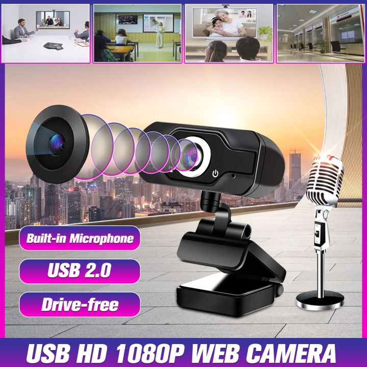 USB 2.0 1080P Best HD Webcam Computers Camera Built-in Microphone ...
