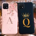 Crown Letters Cover CPH2349 Soft Silicone Shockproof Phone Case For Oppo A16K Casing. 