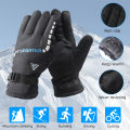 Cold Winter Men Warm Gloves Running Cycling Skiing Hiking Waterproof Non-Slip Warm Plush Gloves Windproof Outdoor Sports. 