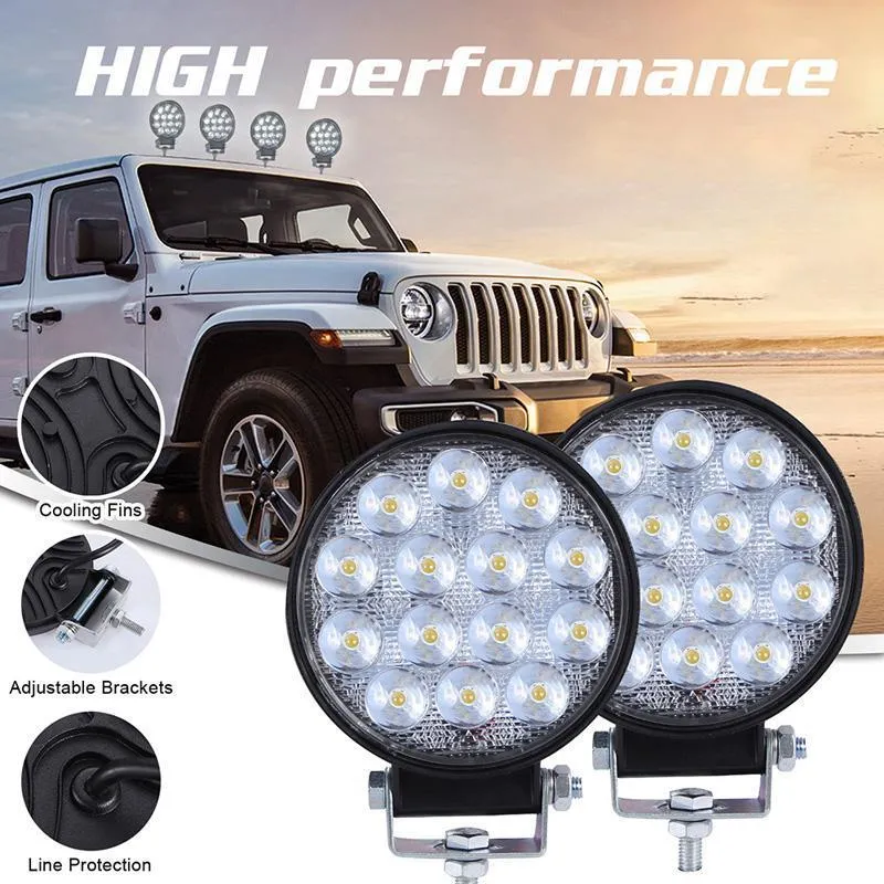 4-Inch LED Work Light Bar - Yellow/White, 240W, 36,000 Lumens For ATV, SUV, Truck, Boat