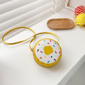 【Happier】Hot selling Bags and Travel Kids bag Cartoon PU Round Shaped Shoulder Handbag Women Donuts Crossbody Bags Children Streetwear. 