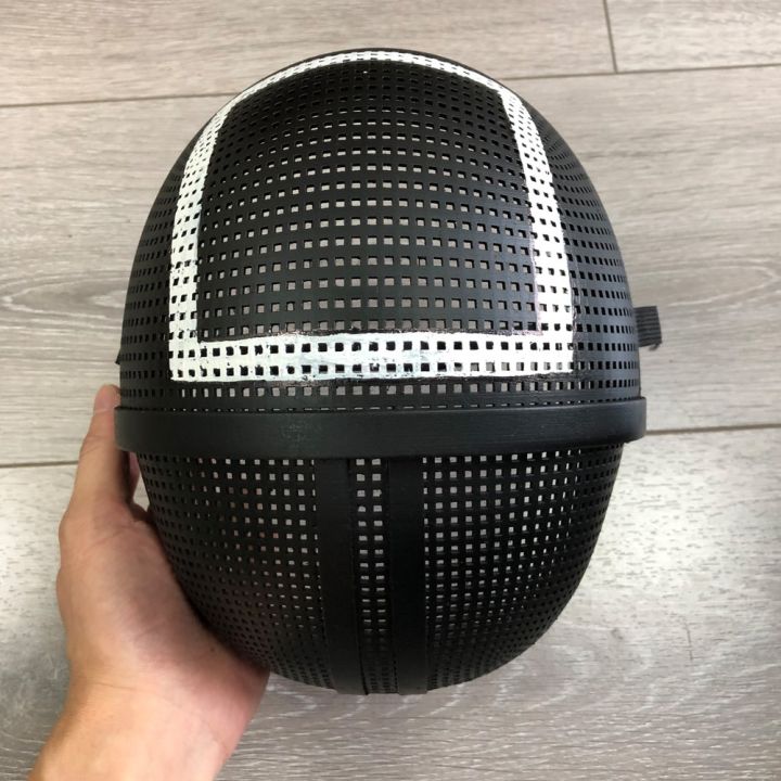 Squid%20Game%20Triangle%20Square%20Circle%20Cosplay%20Plastic%20Red%20Hood%20Man%20Headgear%20Halloween%20Party%20Costume%20Props%20-%20Image%206