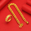 Jewellery 916 Malaysia Set Lelong Viral Murah Rantai Cop Emas Suasa 375 Original Lucky Love Korea & Bangkok Gold Peach Heart Bracelet for Women and Men Fashion Gelang Tangan Lelaki. 