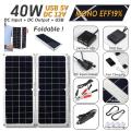 40W 12V New Foldable 2 in 1 Mono Solar Power Charging Panel Dual Universal Serial Bus Outdoor Camping -. 