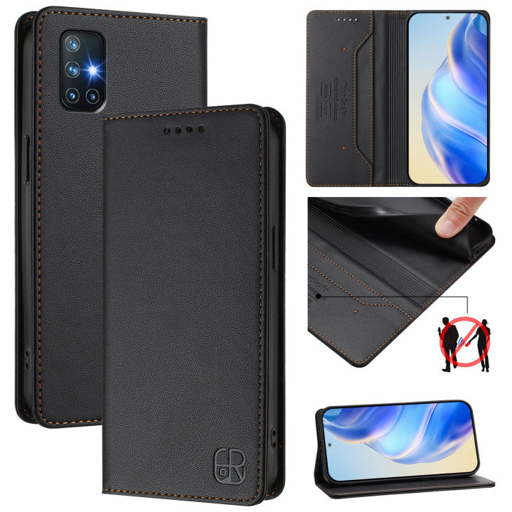 lthmy for OnePlus Nord N10 5G cover leather wallet flip cover with card holder kickstand magnetic closure phone case
