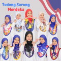 Tudung Sarung Merdeka Budak Dewasa 2024 Ibu Anak Kanak2 Mosscrepe Awning Scuba Kanak Kanak Kids Girl Bendera Malaysia. 