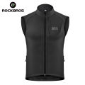 ROCKBROS Cycling Vest Windproof Warm Dual Fleece-lined Zipper Pocket Jersey for Men Women Sports Clothing. 
