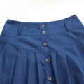 ZANZEA Womens Pleated Button Down Skirts A Line Flare Swing Solid Long Maxi Skirts. 