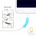 MissConnie one For iphone Samsung Android USB Charging earphone Case Cover Spiral Cable protector Data Line Silicone Bobbin winder Protective. 